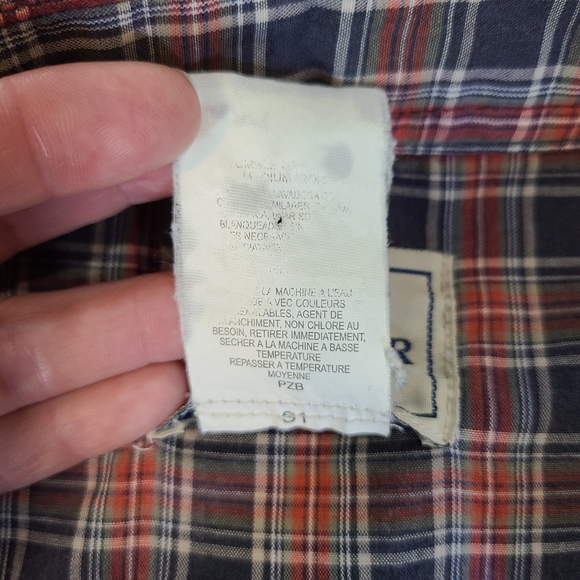 Vintage Western Pearl Flannel Plaid Double Pocket Blue Frontier Shirt Mens XL - Picture 8 of 12